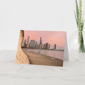 Carte Chicago sunrise over Lake Michigan
