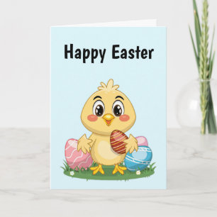 Carte Chick Pâques mignon