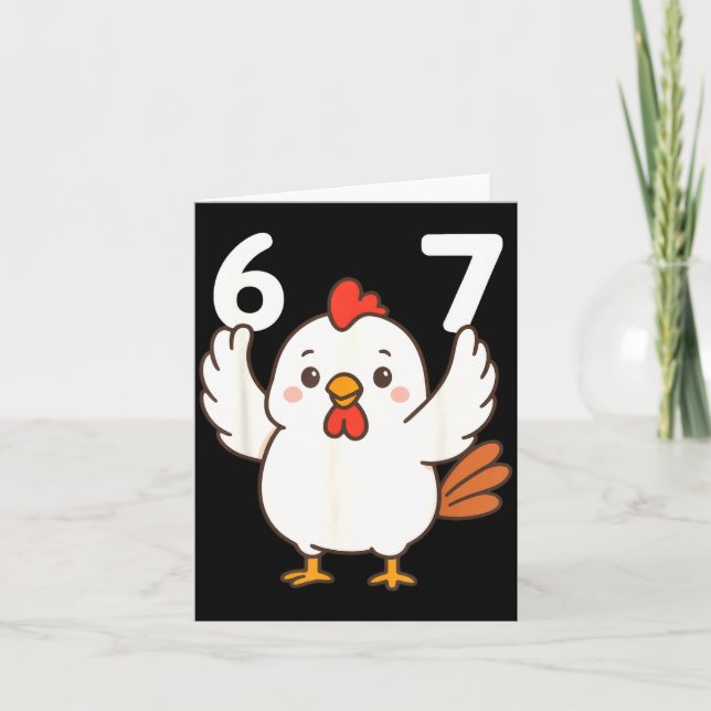 Carte Chicken 67 Meme Six Seven Funny Gen Alpha  (Devant)