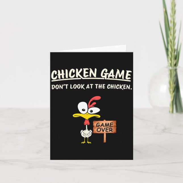 Carte Chicken Game Don't Look At The Chicken Funny Chick (Devant)
