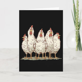 Carte Chicken Mom Illustration Calm Farmyard Humor Style