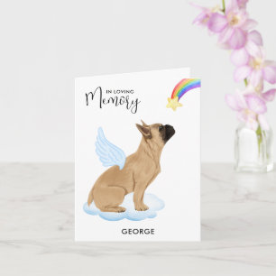 Carte Chien ange Bulldog français Perte d'animal de comp