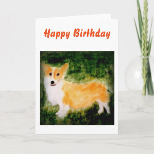 Carte Chien Art Cute Corgi