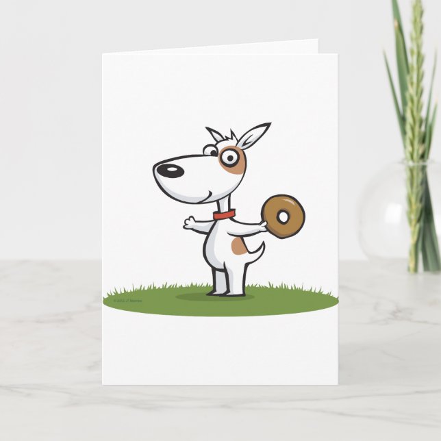 Carte Chien avec Donut (Devant)