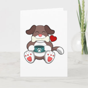 Carte Chien avec os