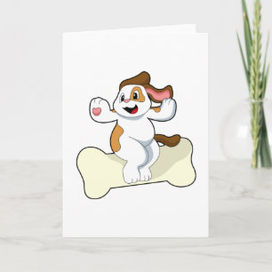 Carte Chien avec os