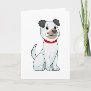 Carte Chien avec os