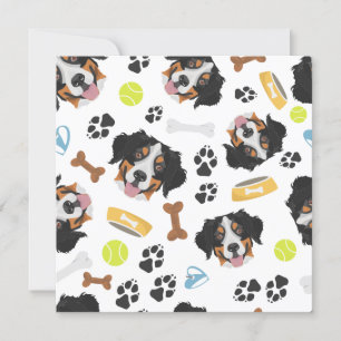 Carte Chien Bernese chien de montagne souriant