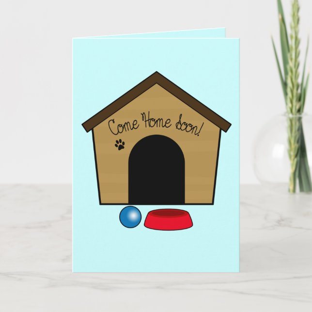 Carte Chien bien bientôt Nom du Chien Personnalisable (Devant)