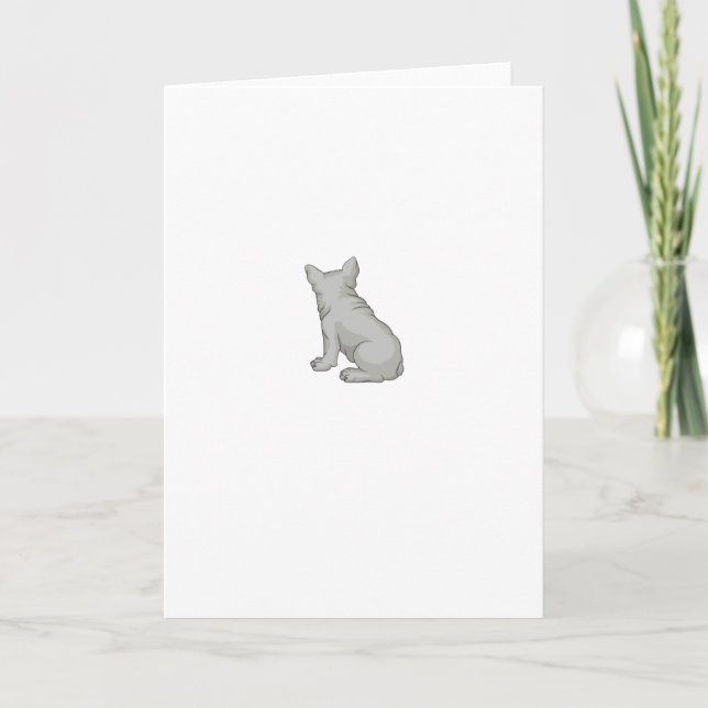 Carte Chien bleu Français Chien bleu Chien blanc Pixel (Devant)