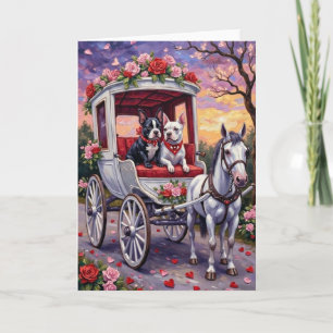 Carte Chien Bull Terrier Saint-Valentin