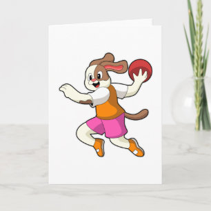 Carte Chien chez Joueur de handball avec Handball