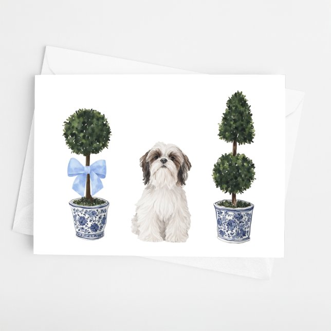 Carte Chien Chien Chien Chien Chien Chiot Topien Aquarel (Créateur téléchargé)