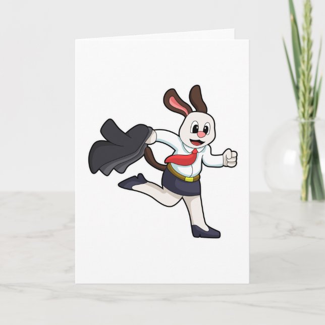 Carte Chien comme secrétaire avec jupe (Devant)