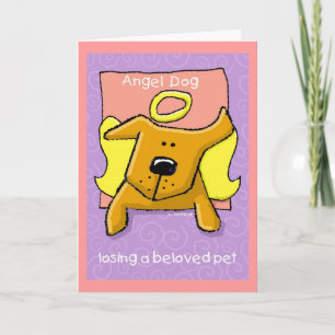 Carte Chien d'ange, perdant un animal familier aimé