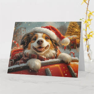 Carte Chien de berger d'Anatolie Montagnes Russes Noël
