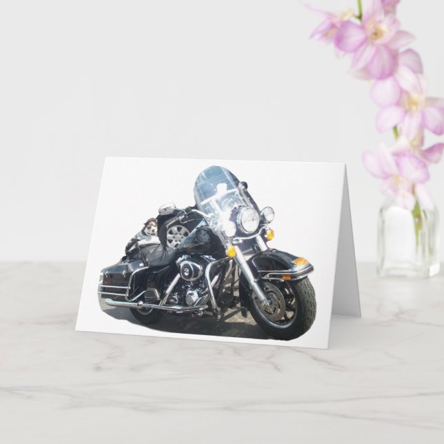 Carte Chien De Cochon De Moto Né Pour Ride Russell Terri (Orchidée)