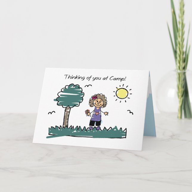 Carte Chien de fille Camp d'été de réflexion de vous (Devant)