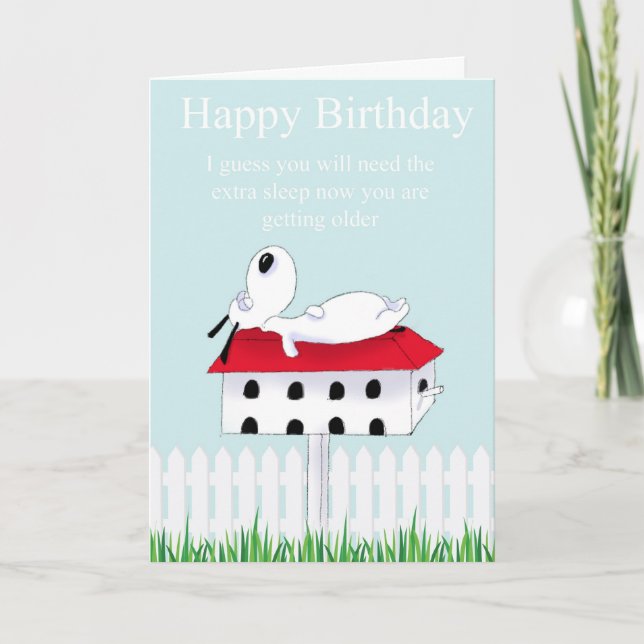 Carte chien de joyeux anniversaire (Devant)