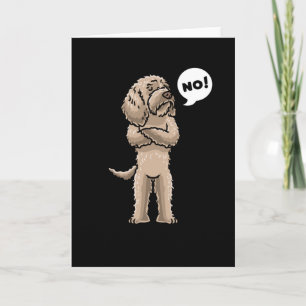 Carte Chien de Labradoodle têtu