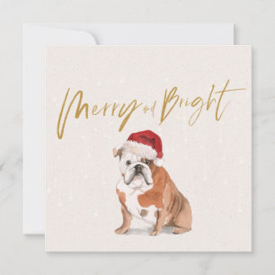 Carte Chien de Noël Joyeux salut de Noël