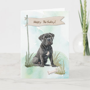 Carte Chien De race Corso De Canne En Plein Air Sous Sym
