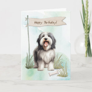 Carte Chien de race de Collie harcelé sous signe d'anniv