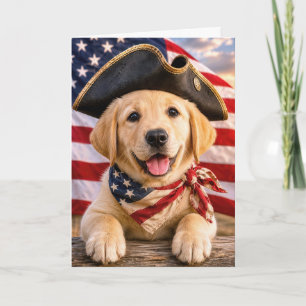 Carte Chien de race Retriever pour anniversaire portant
