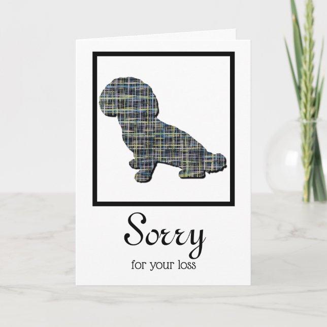 Carte Chien de Shihpod Silhouette Animal Sympathie (Devant)