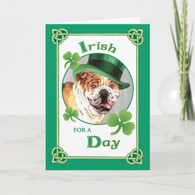 Carte Chien de taureau de la Saint-Patrick (Devant)