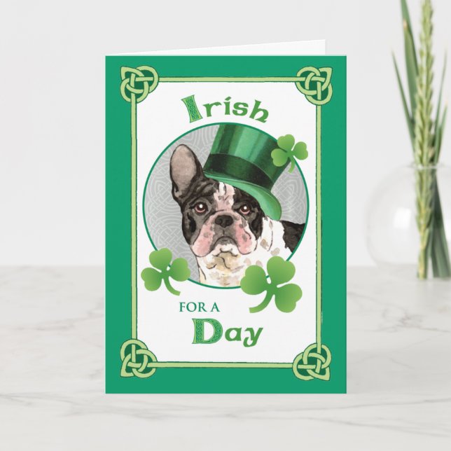 Carte Chien de taureau français de la Saint-Patrick (Devant)