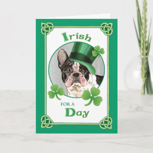 Carte Chien de taureau français de la Saint-Patrick