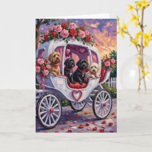 Carte Chien d'eau portugais Saint-Valentin