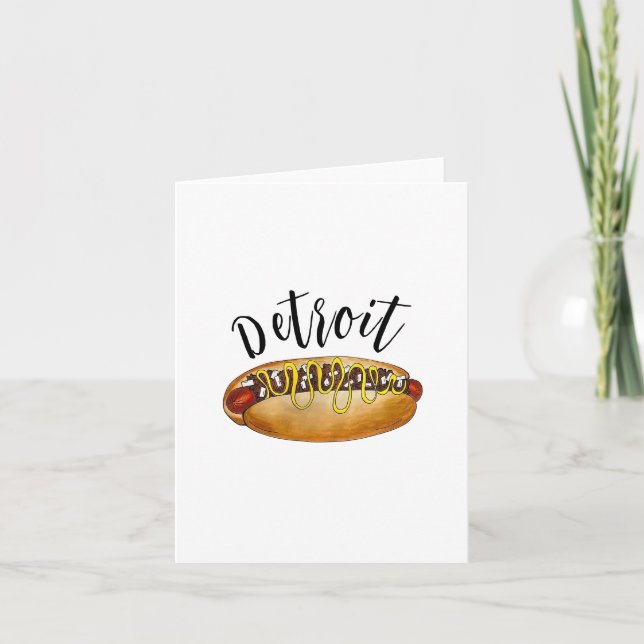 Carte Chien d'hôte de l'île Coney de Detroit Michigan (Devant)