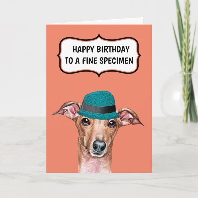 Carte Chien drôle à père mère vin fin humour (Devant)