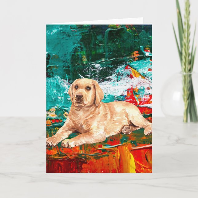 Carte Chien du Labrador artistique Abstrait (Devant)