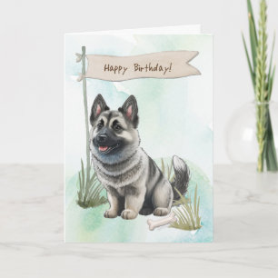 Carte Chien Elkhound Norvégien Se reproduit sous le sign