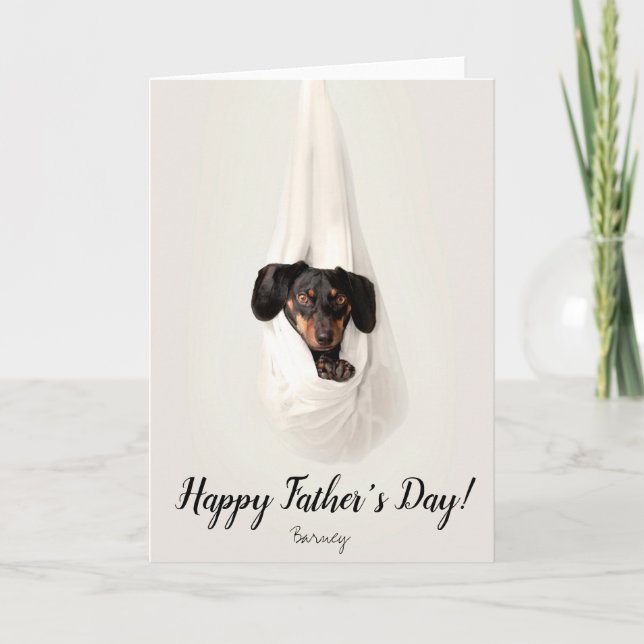 Carte Chien Happy Fête des pères Photo personnalisée (Devant)