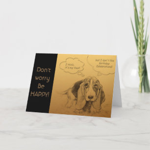 Carte Chien humoristique chinois Zodiac Anniversaire C
