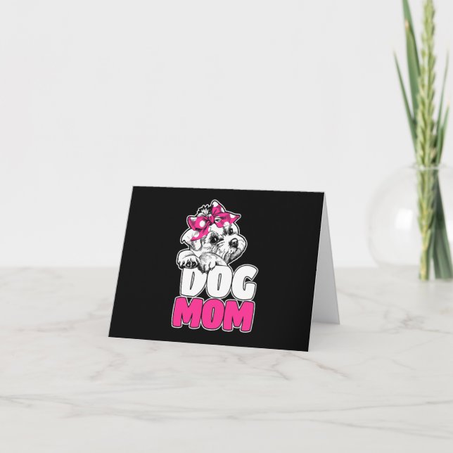 Carte Chien Maman Maltese - Fête des mères (Devant)