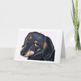 Carte Chien noir et Tan Notecard