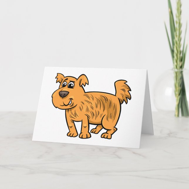 Carte Chien orange hirsute (Devant)