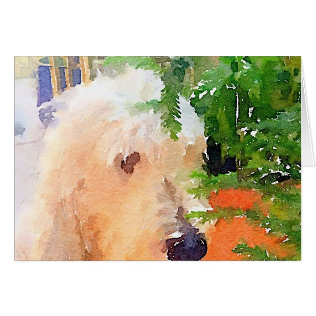 Carte chien Pastel (Devant Horizontal)