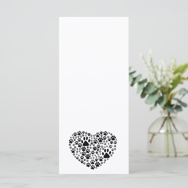 Carte Chien Paws, Chiot Paws, Animal Paws, Coeur, Animal (Debout devant)