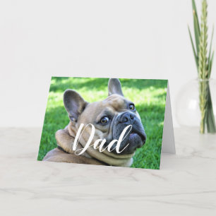 Carte Chien personnalisé Papa Drôle Photo Happy Fête des