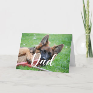 Carte Chien personnalisé Papa Drôle Photo Happy Fête des