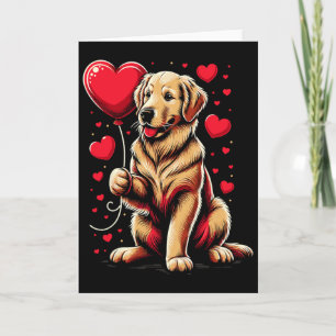 Carte Chien Retriever Doré Saint-Valentin Propriétaire d