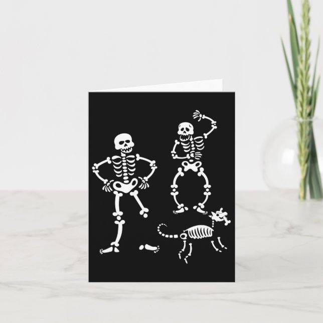 Carte Chien Skull Skeleton Courir Halloween Costume Part (Devant)