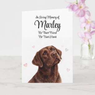 Carte Chien Sympathie Nom Personnalisé Labrador Chocolat