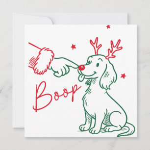 Carte Chien teckel Boop de Noël